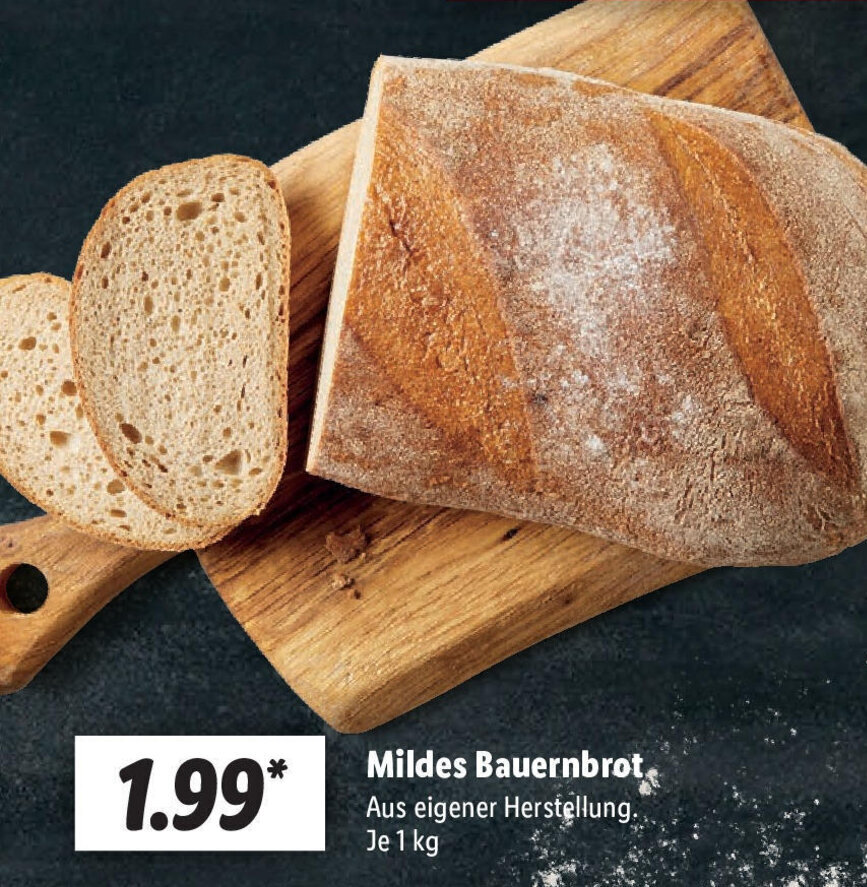 Mildes Bauernbrot 1 kg Angebot bei Lidl