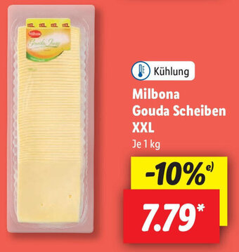 Lidl Milbona Gouda Scheiben XXL 1 kg Angebot