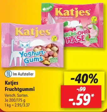 Lidl Katjes Fruchtgummi 200/175 g Angebot