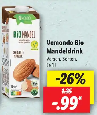 Lidl Vemondo Bio Mandeldrink 1 L Angebot