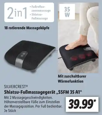 Lidl Silvercrest Shiatsu Fußmassagegerät SSFM 35 A1 Angebot