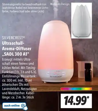 Lidl Silvercrest Ultraschall Aroma Diffuser ,,SADL 300 A1" Angebot