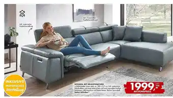 Uni Polster Ecksofa mit relaxfunktion Angebot