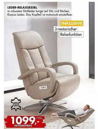 Uni Polster Leder-relaxsessel Angebot