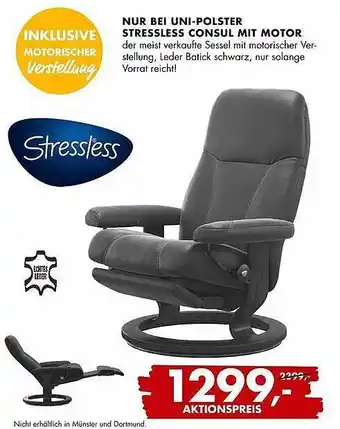 Uni Polster Stressless nur bei uni-polster stressless consul mit motor Angebot