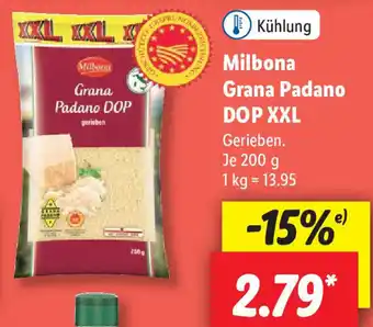 Lidl Milbona Grana Padano DOP XXL 200 g Angebot