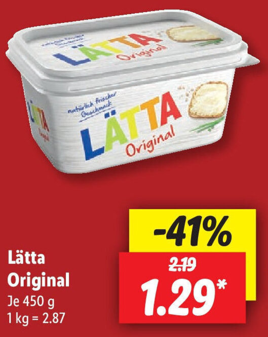 Lätta Original 450 g Angebot bei Lidl