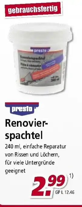 bauSpezi Presto Renovierspachtel Angebot