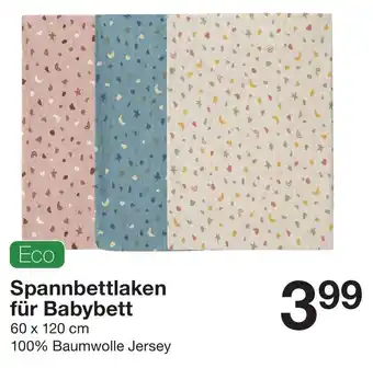 Zeeman Spannbettlaken für Babybett Angebot