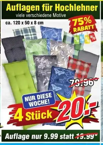 Wiglo Wunderland Auflagen für Hochlehner Angebot