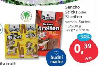 Budni Sancho Sticks oder Streifen 55/200g Angebot