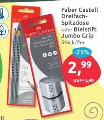 Budni Faber Castell Dreifach Spitzdose oder Bleistift Jumbo Grip Angebot