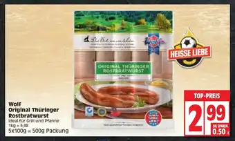 Edeka Wolf Original Thüringer Rostbratwurst 500g Angebot