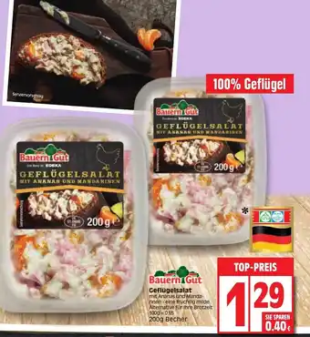 Edeka Bauern Gut Geflügelsalat 200 g Becher Angebot