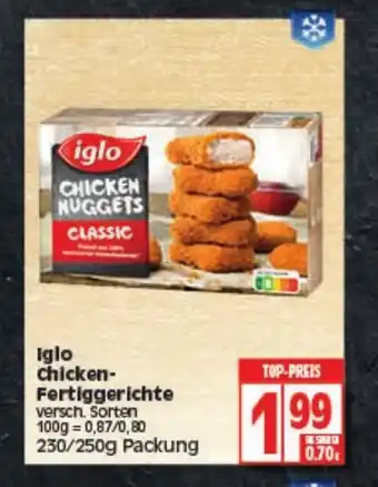 Edeka Iglo Chicken Fertiggerichte 230/250g Angebot