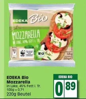 Edeka Edeka Bio Mozzarella 220g Beutel Angebot