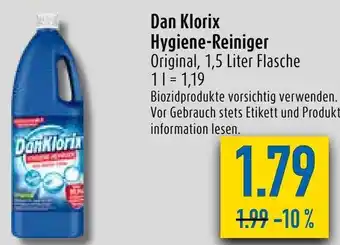 diska Dan Klorix Hygiene Reiniger 1,5 Liter Flasche Angebot