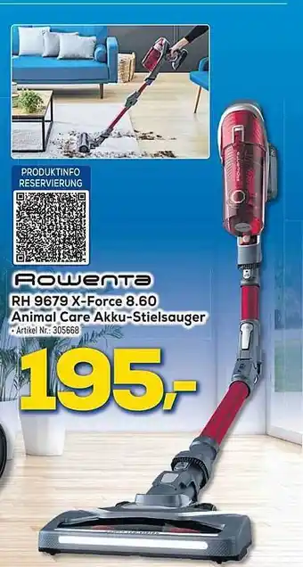 Euronics Berlet Rowoenta rh 9676 x-force 8.60 animal care akku-stielsauger Angebot