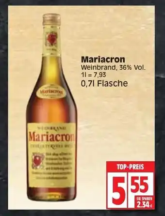 Edeka Mariacron Weinbrand 0,7 L Angebot