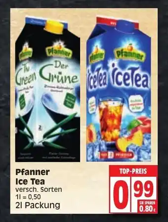 Edeka Pfanner Ice Tea 2 L Angebot