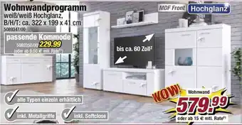 Poco Wohnwandprogramm hochglanz Angebot