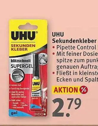 Rossmann Uhu sekundenkleber Angebot