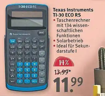 Rossmann Texas instruments ti-30 eco rs Angebot