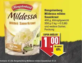 Scheck-in-Center Hengstenberg mildessa mildes sauerkraut Angebot