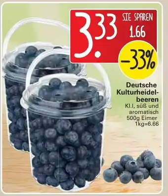 WEZ Deutsche Kulturheidelbeeren 500g Angebot