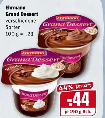 REWE Ehrmann Grand Dessert 190g Becher Angebot