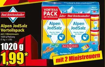 Norma Bad Reichenhaller Alpen JodSalz Vorteilspack 1020 g Packung Angebot