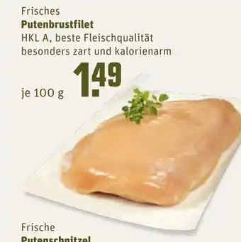 REWE Frisches Putenbrustfilet 100g Angebot