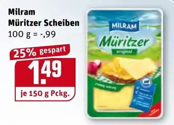 REWE Milram Müritzer Scheiben 150g Angebot