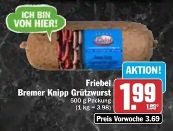 dodenhof Friebel Bremer Knipp Grutzwurst 500g Angebot