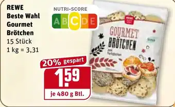 REWE Rewe Beste Wahl Gourmet Brötchen 480g Angebot