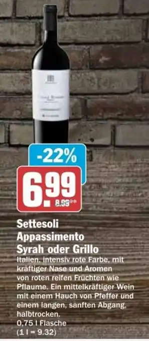 dodenhof Settesoli Appassimento Syrah o. Grillo 750 ml Angebot