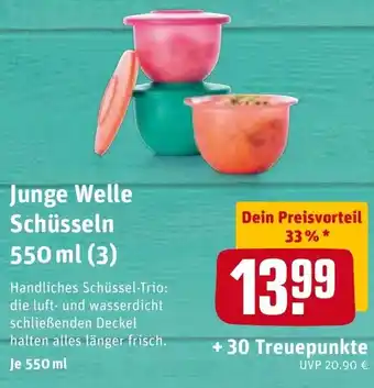 REWE Junge Welle Schüsseln 550ml (3) Angebot