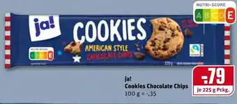 REWE ja! Cookies Chocolate Chips 225g Angebot