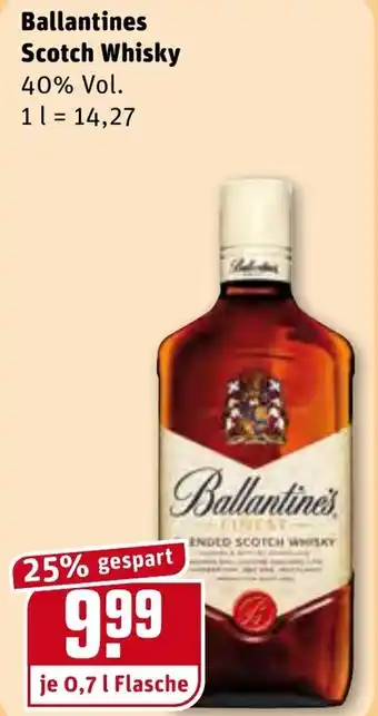 REWE Ballantines Scotch Whisky 0,7L Angebot