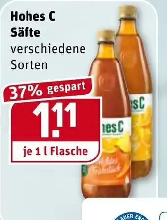 REWE Hohes C Säfte 1L Angebot