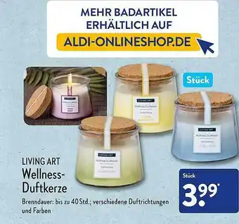 Aldi Nord Living art wellness- duftkerze Angebot