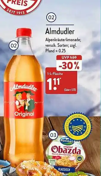 Aldi Nord Almdudler Angebot