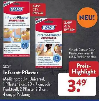 Aldi Süd Sos infrarot-pflaster Angebot