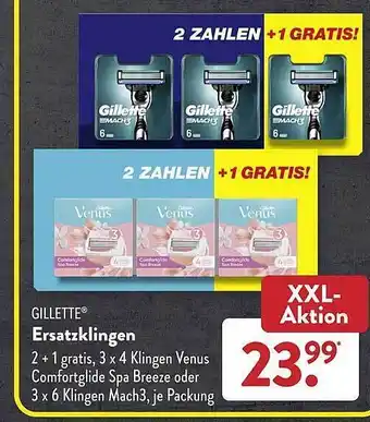 Aldi Süd Gillette ersatzklingen Angebot