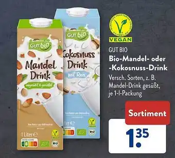 Aldi Süd Gut bio bio-mandel- oder -kokosnuss-drink Angebot