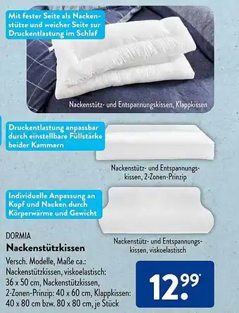 Aldi Süd Dormia nackenstützkissen Angebot