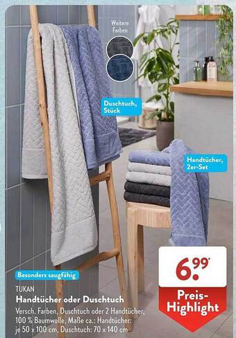 Aldi Süd Tukan handtücher oder duschtuch Angebot