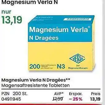 REWE Magnesium verla n dragées Angebot