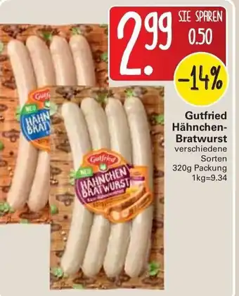 WEZ Gutfried Hähnchen Bratwurst 320g Angebot