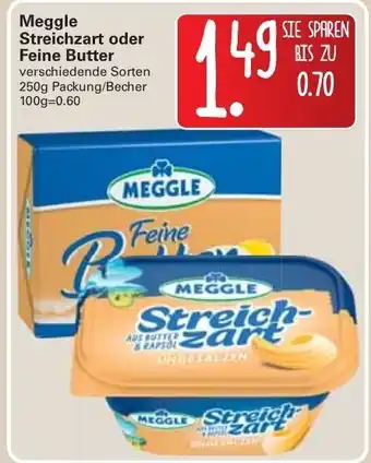 WEZ Meggle Streichzart oder Feine Butter 250g Angebot